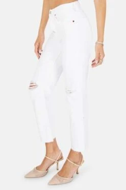 RE/DONE70s Stove Pipe Jean - White Destroyed