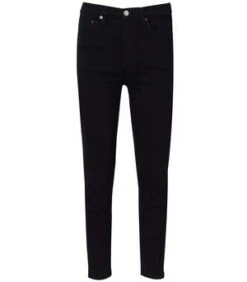 RE/DONE90s Ultra High Rise Ankle Crop - Noir