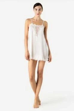 NK IMODEAnya Beautiful Babydoll Silk Chemise - Ivory