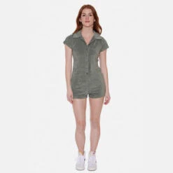 Blue&CreamAriana Romper - Khaki