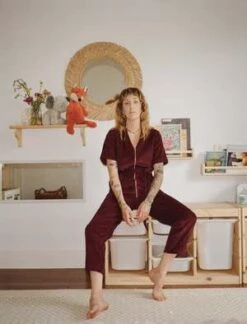 Dagg & StaceyEdwin Jumpsuit - Plum Cord