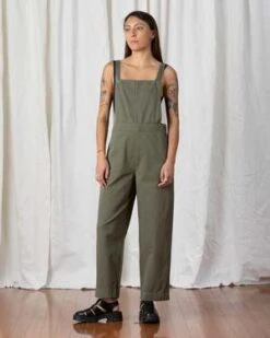 Ali GoldenFITTED OVERALL JUMPER - FADED OLIVE