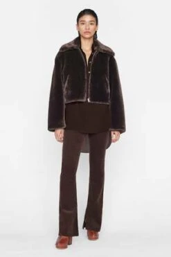 FrameLe Mini Boot Slit Corduroy - Espresso