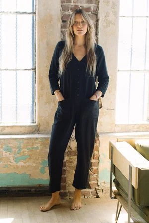 Rachel PallyLinen Troy Jumpsuit - Black