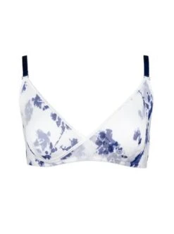 Lorette LingerieMditerrane Cross-Over Bra - White/Blue