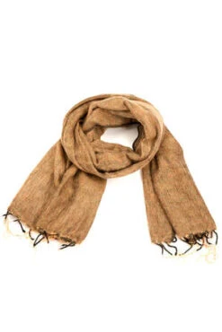 ZIG ZAGNEPAL MADE WOVEN SCARF - SAFFRON