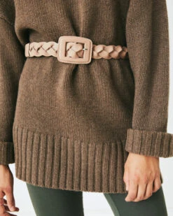 NAGUISACinturon Trenzado Belt - Mauve