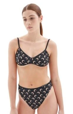 MARINE SERREPrinted Two-Piece Bikini - Tan/Black