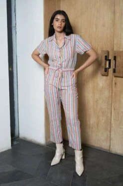 RUJUTA SHETHRay Jumpsuit Brightside Stripe