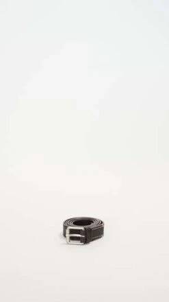 LemaireReversed Thin Belt - Dark Brown