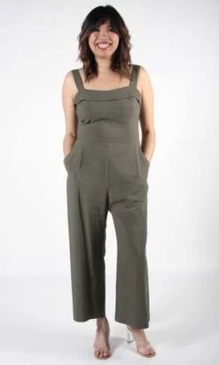 Birds Of North AmericaSandgrouse Linen Jumpsuit - Olive