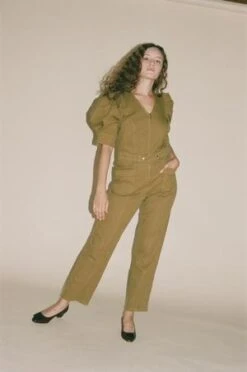 Sea New YorkMetta Denim Jumpsuit - Olive