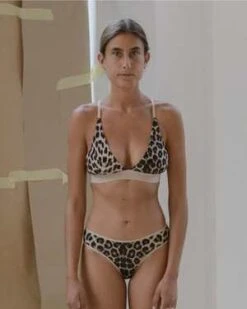 BaserangeSpring Leopard Triangle Bra - Print