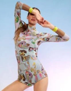 CYNTHIA ROWLEYSunset Wetsuit - Blue Multi Butterfly