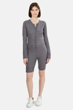 T By Alexander WangThermal Onesie - Charcoal