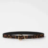 Rachel ComeyThin Printed Hair Calf Estate Belt - Leopard