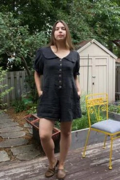 Harly JaeDorothy Romper - Black